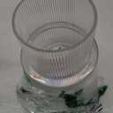 Ribbed Glass Vase, Flower Vase, Fluted Clear Vases for Flowers, Modern Vases for Living Room, Dining Table, Entryway, Shelf, Wedding, Office, Coffee Table, Birthday, 7.5 Inches (Large)