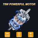 12V 75W Fuel Transfer Pump Moves 120 Gallons of Gas or Diesel Per Hour, with Car Cigarette Lighter Plug and Battery Clip,Electric Gasoline Transfer Pump for Boats, Vehicles, Mowers, Tractors