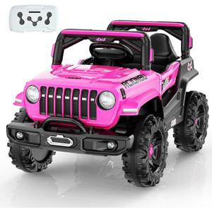 SEALIGHT 12V Kids Ride On Truck Car w/Parent Remote Control, 4 * 380W Motors, 3 Speeds, Emergency Braking, LED Lights, Music & Horn, Kids Electric Vehicles for Boy Girl Gift
