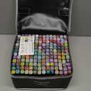 ATOPSTAR 168 Colors Markers Artist Drawing Dual Tip Marker Pen for Adult Coloring Painting Supplies Perfect for Kids Boys Girls Students Adult(168 Black Shell)