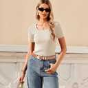 Ssumday Women's Leather Belts for Jeans Dress Pants Black Brown White Belts for Women Ladies Waist Belts with Gold Buckle