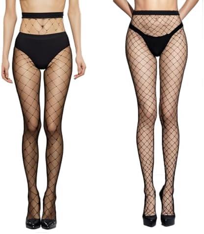 Vyxoran Womens High Waist Fishnet Tights Black Fishnet Stockings Sexy Party Thigh High Mesh Stockings Pantyhose for Women