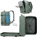 coowoz Large Travel Backpack For Women Men, Carry On Backpack,Hiking Backpack Waterproof Outdoor Sports Rucksack Casual Daypack Expandable Heavy Duty Extra large Backpack Olive Green (45L)