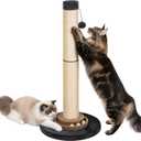 Heavy Duty Cat Scratching Post, 35 Inch Tall Cat Scratcher Cat Tree Tower with Hanging Ball for Indoor Cats Adults,Sisal Scratching Post with Toys