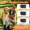 GPS Wireless Dog Fence System, Electric Dog Fence Using GPS Electric Satellite Technology, IPX7 Waterproof Rechargeable Design, GPS Dog Collar Has 2 Modes Circular and Free-Form Fence