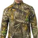 Realtree Men's 1/4 Zip Performance Pullover with Mock Neck, Realtree Edge, Large