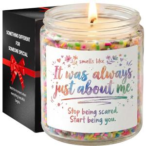 Funny Scented Candle Gifts, Pride Month Present, Lavender Sprinkle Candle Gift for LGBT LGBTQ+ & Self Care - Encouragement Gift for Best Friend, Birthday, Her, Him, Girl, Gay, Lesbian