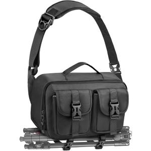 TAAOKA Camera Sling Bag,DSLR Camera Bag with Tripod Holder,Waterproof Camera Shoulder Crossbody Bag for Photographers (Black)
