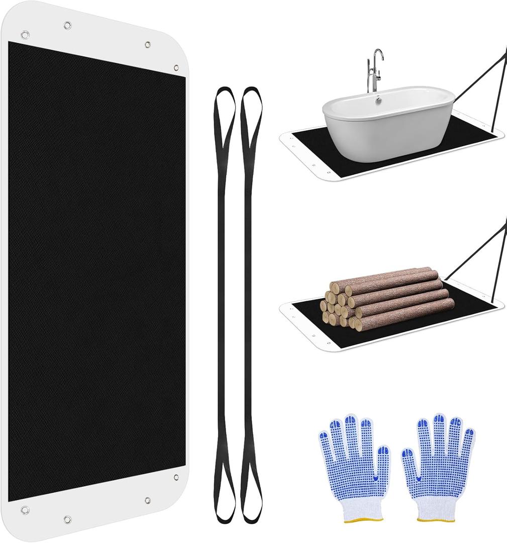Oversized Drag Sled,Hot Tub Sled with Pull Cables Glide,Spa Drag Mat Multi Purpose for Moving Heavy Furniture,Sofa,Piano,Couches,Large Items in Garden Across Tough Surfaces,40" X 110"