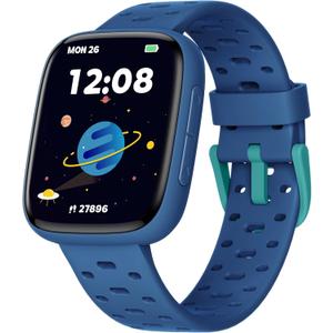 Smart Watch for Kids No Phone No APP Needed, 1.83" AMOLED Screen Fitness Tracker Watch with Pedometer, Kids Smart Watch with Heart Rate/Sleep Monitor, IP68 Waterproof for Boys Girls 5-12 (Blue)