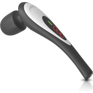 Rechargeable Personal Hand Held Deep Tissue Vibrating Massager for Muscles, Back, Foot, Neck -Cordless Electric Percussion Body Wand Massage Gift for Women her (Black)