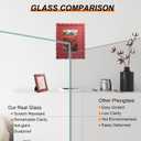 11x14 Picture Frame with Mat for 8x10, Wavy Edge Wooden Real Glass Photo Frame for Wall Hanging, Red, 1 Pack