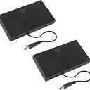 (2-Pack) 12V LED Neon Battery Pack for Neon Signs & LED Decorations, 8-AA Battery Holder with DC Connector