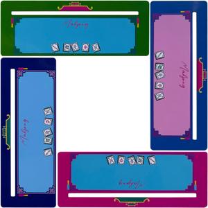 LOYGRS 4 Pack Mahjong Line Finder Card Guide - Mahjong Game Helper with Rules Strategies for Beginners, Travel, Parties and Game Nights Mahjong Accessories for Gifts