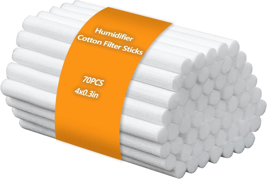 70PCS Humidifier Filter Sticks Refill  Replacement Cotton Wicks for Mini Portable Humidifiers & Essential Oil Diffusers  Compatible with Small Air Humidifiers for Home, Office, Bedroom