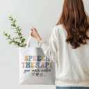 Motivational Canvas Tote Bag,Positive Affirmation Gifts for Women Men Reusable Grocery Shopping Tote Bag Purse (Speech Therapy)