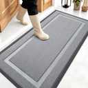 OLANLY Front Door Mat Outside 47x23, All-Season Heavy-Duty Rubber Doormat