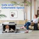 Dog Crate,36x25x25 Inch Large Dog Crate for Large or Medium Dogs, Portable and Foldable Design of Dog Cage, Perfect for Travel or Home Use, Dog Kennel with 2-Door and Durable Mesh Windows, Light Grey