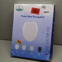 Almond Elongated Toilet Seat, 18.5 x 14.2 Inch Durable Plastic Toilet Seat, Slow Close Quiet Lid, Top & Bottom Mount Hardware, Easy Clean & Safe Universal Bathroom Toilet Seat