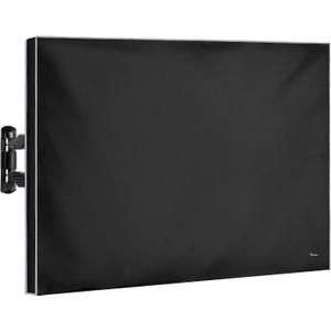 Garnetics Outdoor TV Cover 32 Inch Waterproof, Weatherproof TV Enclosures with Smart Shield Screen Protectors, Ideal for Outdoor Use, Moving, and Storage - Black