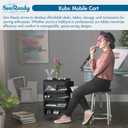 Kubx Rotating 4-Sided Mobile Storage Organizer with Glass Top Multiple Compartments