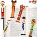 JOYIN 144 PCS Christmas Bookmark Rulers Bulk Party Favors with 6 Designs for Holiday Present Goodie Gift, Classroom Rewards for Kids, Student, Goody and Prizes