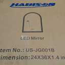 Gold Arch Mirror with Lights, 24x36 Inch Led Mirror for Bathroom, Wall-Mounted Mirror with Anti-Fog, Memory Function, 3 Color Temperature, Dimmable Led Bathroom Mirror