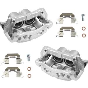 KUSATEC 19B2958 19B2959 Front Disc Brake Caliper w/Bracket Fit for Acura RDX 2007-2012; Honda Accord Crosstour 2010-2011/CR-V 2007-2016/Crosstour 2012-2015/Odyssey 2005-2010 Both Driver Passenger