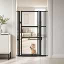 NiceTCU 56” Extra Tall Cat Gate for Doorway, 37.4-41.3" Wide Clear Gate
