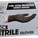 ForPro Disposable Nitrile Gloves, Chemical Resistant, Powder-Free, Latex-Free, Non-Sterile, Food Safe, 4 Mil