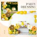 Gilprop 116 Pcs Crepe Paper Flower Stem DIY Kits Set, Include 9.8 x 98 in Crepe Paper Sheet 14.76 Ft Floral Iron Wire for Flower Making Birthday Parties Weddings Festival Decor(White and Yellow)