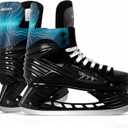 2 x Nattork Ice Hockey Skates for Men, Women, Youth Stainless Steel Blades Lightweight & Durable for Superior Ankle Support and Agile Skating with Coolmax Fabric
