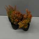 Der Rose Fall Fake Plants 4 Packs Artificial Plants Small Faux Plants Black Bathroom Accessories Fall Decorations for Home Bathroom Home Office Desk Fall Decor Indoor (Orange)