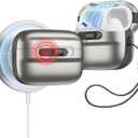 ESR for AirPods Pro Case (2023/2022/2019, 2nd/1st Gen), Compatible with Airpods Pro 2 (USB-C/Lightning Cable), MagSafe Ready, Magnetic Lid Lock, Full Drop Protection Cover with Lanyard, Titanium