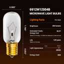 Belleone Light Bulb Fits for LG Microwave Oven - Compatible with LG Frigidaire Ken-more Whirlpool GE Over the Range Microwave, Dimmable 125V 30W E17 Base, Kitchen Night Light, Replace 6912W1Z004B, 4 pcs