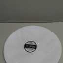 Blue Sky Organic 13" Hammered White Transparent Plastic Charger Plates - 4 Count | Durable & Stylish for Elegant Dining Events