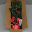 2FT Mini Christmas Tree, Small Christmas Tree with Lights, Prelit Tabletop Christmas Tree with 100 Branch Tips and 80+ DIY Ornaments, Christmas Decorations Indoor and Gifts for Men Women (Pine Green)