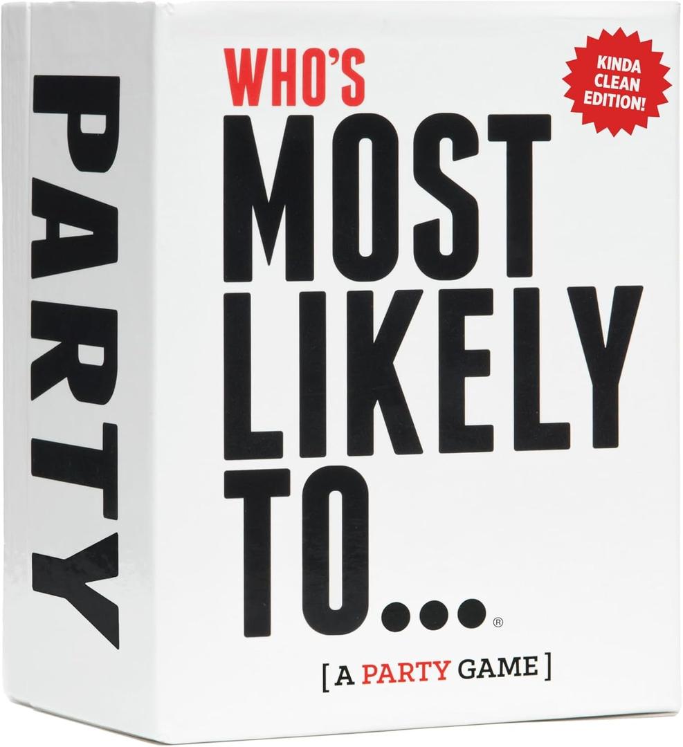 DSS Games Who's Most Likely to...Kinda Clean Family Edition [A Party Game | Great for Adults & Teens | Game Nights & Big Groups]