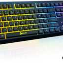 KLIM Chroma Wireless Keyboard  RGB Backlit Gaming, Rechargeable Battery, PC Keyboard, Durable & Water-Resistant, Compatible with PS4, PS5 & Mac - Black