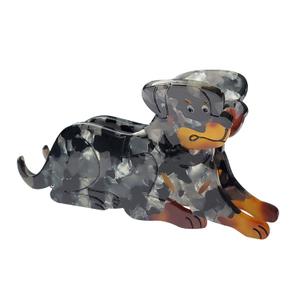 Rottweiler Dog Hair Clips,Small Claw Clips for Girls,Acetate Hair Clips for Women