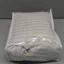 Farmhouse Shower Curtain Linen Beige Bow Woven Fabric Country Rustic Western, Pleated Beige Stripe 72" W x 84" L