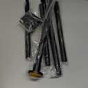 Matte Black Shower Curtain Rod 31-79 inches with Holders, Stainless Steel Shower Rod & Tension Rod, Adjustable Tension Shower Curtain Rod for Bathroom, Windows, Closet