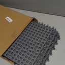 8 Pack Drainage Tiles Modular Interlocking Floor Tiles with 1 Pc Plastic Hammer 12" x 12" Cushion Mat Non Slip Rubber Floor mat with Holes for Pool Bathroom Deck Kitchen Patio (Gray) (Grey)