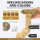 UOOU 4 Rolls Gold Crepe Paper Streamers 328 ft Party Streamers Decoration