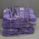 Windyun 200 Pcs Reusable Tote Bag Bulk 8 x 4 x 10 Inch Non Woven Shopping Bag with Handle Reusable Grocery Gift Tote (Light Purple)