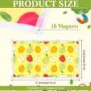 VIHOSE 6 Pcs Fluorescent Light Covers for Ceiling Lights Classroom Magnetic Light Covers Classroom Filters Office School Home Drop Ceiling, 4 x 2 ft (Fruit)