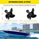 14 X 17 Replace OEM#48-8M0084494 Outboard Boat Propeller for Mercury Engine 135-300HP 2 & 4-Stroke & Mercruiser Sterndrives Alpha/Bravo One,4-Blade Aluminum 14dia x17 Pitch Boat Propeller