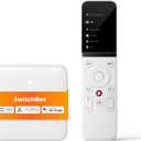 SwitchBot Universal Remote Control with Hub Mini Matter Enabled, Multi-use Smart Remote with Customize App, Control 25 IR/Bluetooth Devices and 10 Scenes, Compatible with TV/AC/SwitchBot BLE Devices (White)