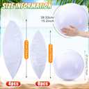 Sinmoe 12 Pieces Large gaint Inflatable White Beach Ball Bulk Solid Swimming Pool Floating Blow up Ball DIY Paint Craft for Boys Girls Hawaii Luau Birthday Beach Summer Party(16 Inch, 24 Inch,White)