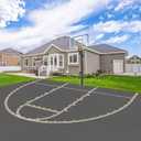 Reusable Basketball Court Marking Kit Foldable Design Basketball Court Stencil Kit for Concrete, Asphalt, Tiles, Driveway or Backyard - No Paint Included